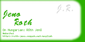 jeno roth business card